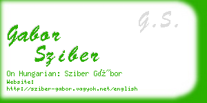 gabor sziber business card